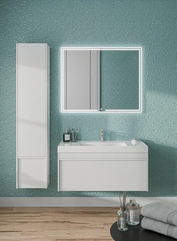 Тумба под раковину без столешницы KERAMA MARAZZI Modula 100 подвесная, белая глянцевая Sancos — официальный сайт
