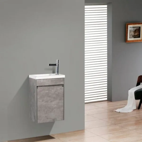 Тумба под раковину без столешницы BelBagno Pietra Mini 46 L stucco cemento Sancos — Оригинал