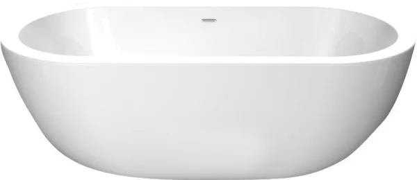 Акриловая ванна BelBagno BB13-1800 180x85 см, отдельностоящая, белая, овальная Sancos — Оригинал