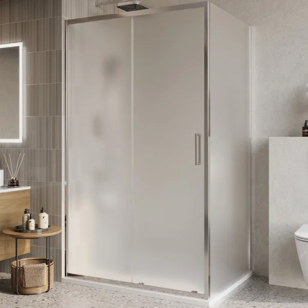 Душевой уголок BelBagno Luce AH-1-120/90-P-Cr профиль хром, стекло рифленое Sancos — Оригинал