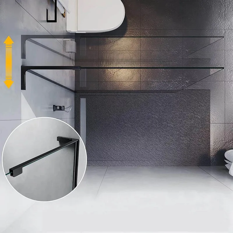 Душевая перегородка Veconi Korato KR77B-110-01-C8 110 см, профиль матовый черный Sancos — официальный сайт