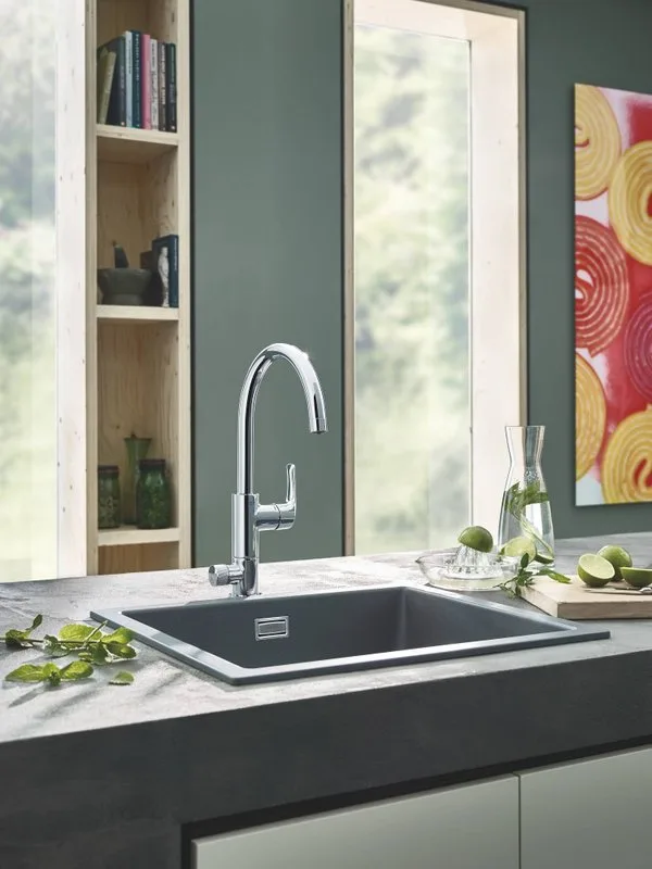 Смеситель для кухни Grohe Blue Pure Eurosmart 119708, с фильтром Sancos — официальный сайт