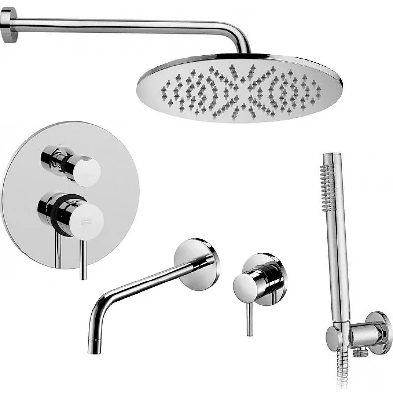 Комплект для ванной Paffoni Light KITLIG018CR006 С ВНУТРЕННЕЙ ЧАСТЬЮ, хром Sancos — официальный сайт