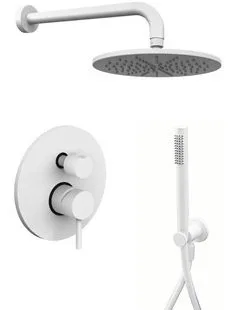Душевой комплект Paffoni Light KITLIG018BO, С ВНУТРЕННЕЙ ЧАСТЬЮ, белый матовый Sancos — Оригинал