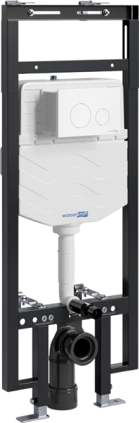 Система инсталляции для унитазов Wasserkraft Dinkel 58TLT.010.ME.WM02, с кнопкой смыва матовой белой Sancos — Оригинал