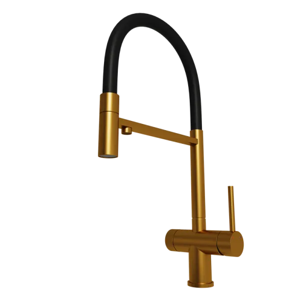 Смеситель для кухни Emar PVD ЕС - 7024 PVD Golden Sancos — Оригинал