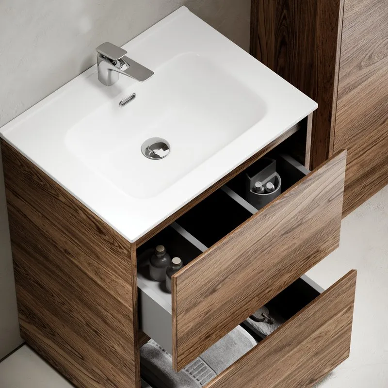 Тумба с раковиной Sancos Libra Floor 60 дуб чарльстон, белая раковина CN7001 Sancos — официальный сайт