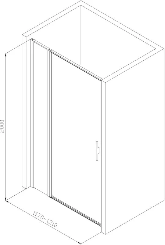 Душевая дверь в нишу Allen Brau Priority 3.31033.BBA 120 см, профиль черный браш, стекло прозрачное  Sancos — официальный сайт