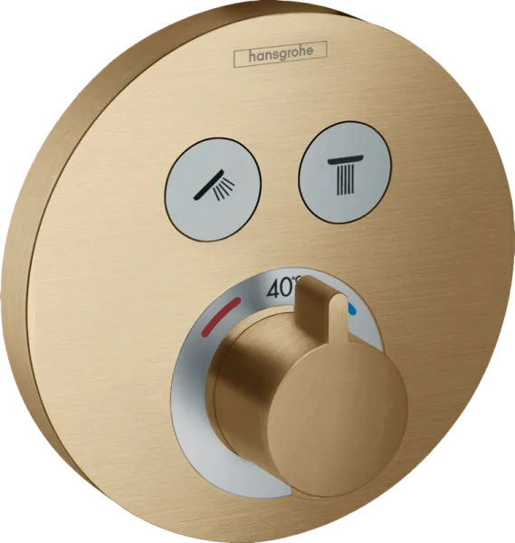 Термостатический смеситель встраиваемый Hansgrohe ShowerSelect S 15743140, для душа, шлифованная бро Sancos — Оригинал