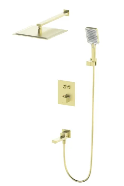 Душевой комплект Wonzon & Woghand WW-88929003-BG, С ВНУТРЕННЕЙ ЧАСТЬЮ, брашированное золото Sancos — Оригинал