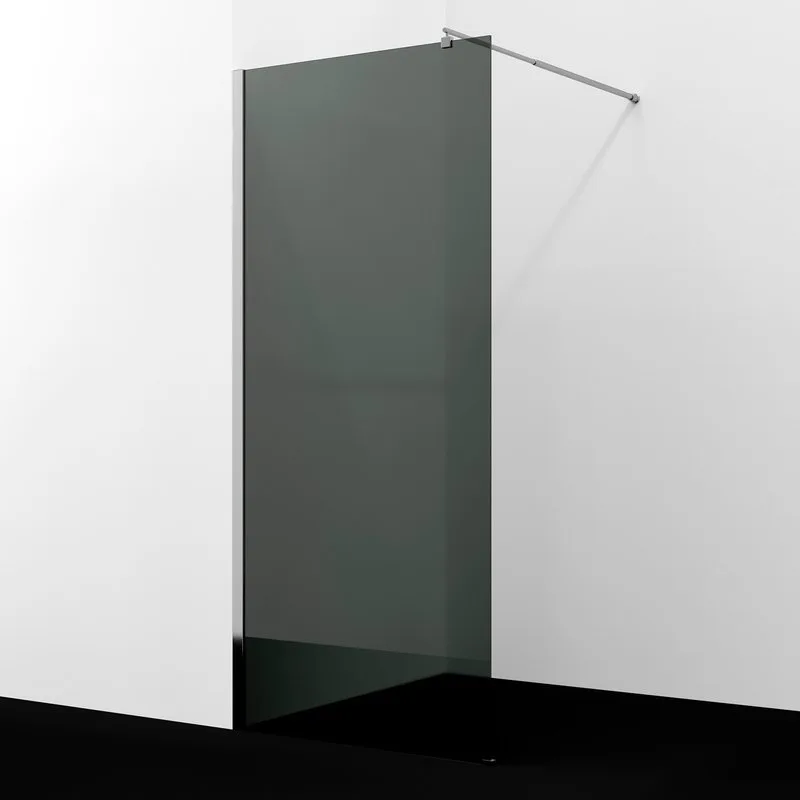 Душевая перегородка Wasserkraft Rur 30W 120 см, профиль хром, стекло тонированное Sancos — официальный сайт