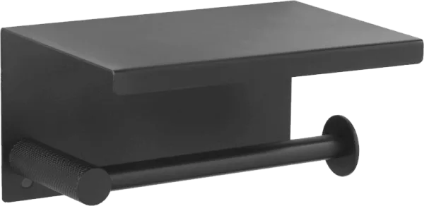 Держатель туалетной бумаги Boheme Uno 10971-B black с полкой для телефона Sancos — Оригинал