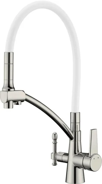 Смеситель для кухни Zorg Sanitary ZR 338-8 YF satin с гибким изливом Sancos — Оригинал