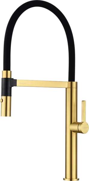 Смеситель для кухни Paulmark Leader Le214101-BG с гибким изливом, брашированное золото Sancos — Оригинал