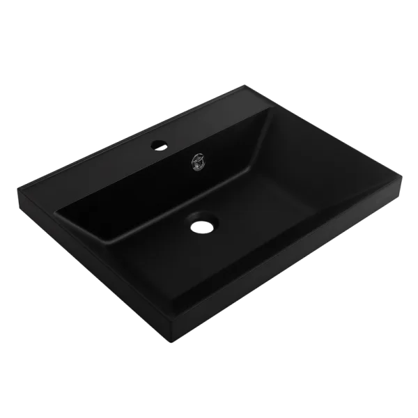 Мебельная раковина BelBagno BB600/450-LV-ART-AST-NERO черная матовая Sancos — Оригинал