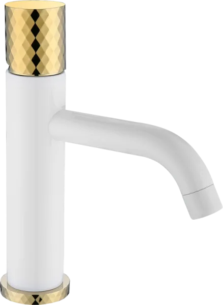 Смеситель для раковины Boheme Stick 121-WG white diamond gold Sancos — Оригинал