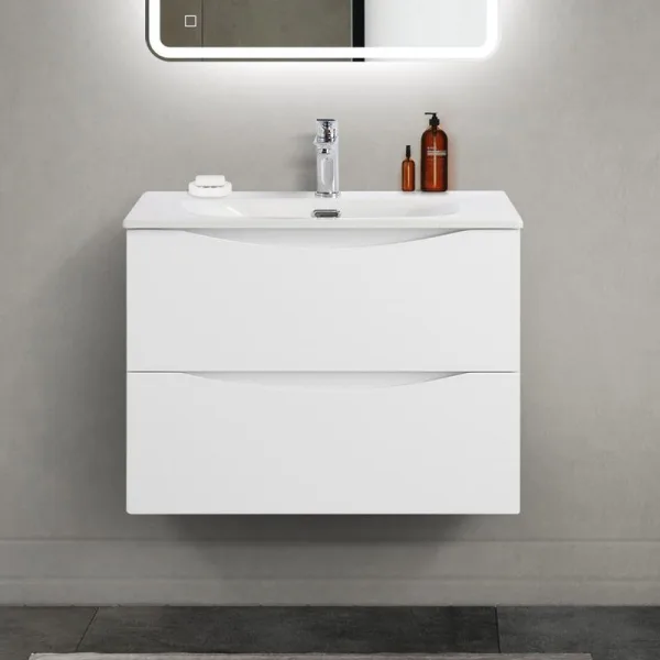 Тумба под раковину без столешницы BelBagno Marino-cer-mini 70 подвесная, bianco lucido Sancos — Оригинал