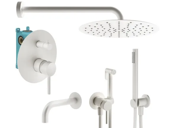Комплект для ванной Plumberia Selection Ixo KITZXO19BO60 С ВНУТРЕННЕЙ ЧАСТЬЮ, белый матовый Sancos — Оригинал