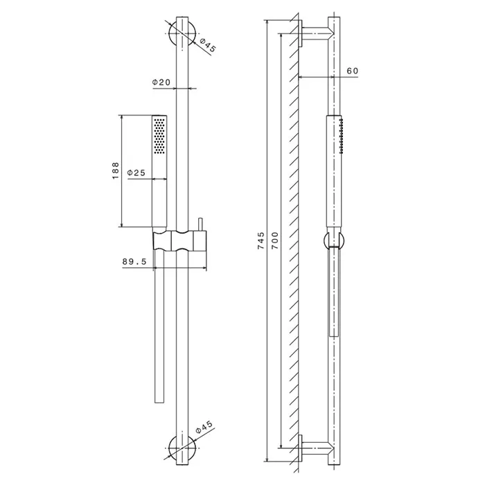 Душевой гарнитур Newform X-Steel 316 69656X.59.098, брашированное светлое золото Sancos — официальный сайт