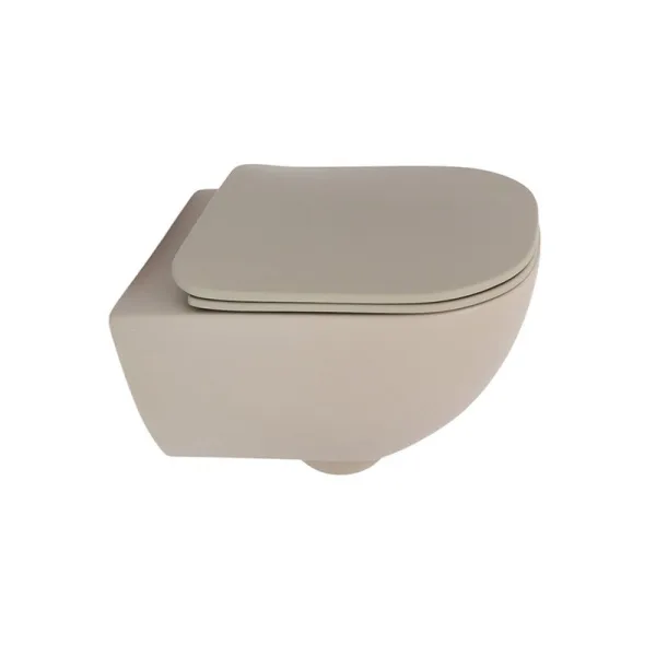 Унитаз подвесной Plumberia Selection Ixo ceramica KIT XO5000TT Slim безободковый, с микролифтом, мат Sancos — Оригинал