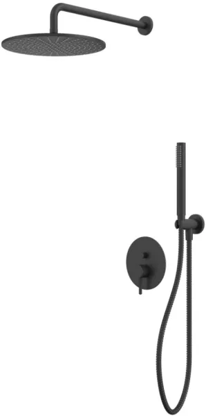 Душевой комплект WHITECROSS Y YSET04BL, С ВНУТРЕННЕЙ ЧАСТЬЮ, черный матовый Sancos — Оригинал
