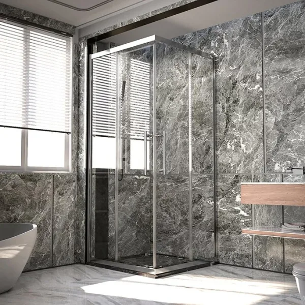 Душевой уголок Veconi Premium Trento PTC-20CH 120x80, профиль хром, стекло прозрачное Sancos — Оригинал