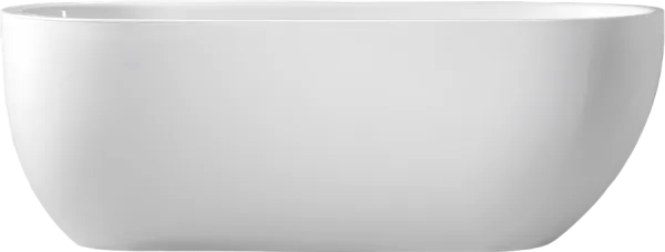 Акриловая ванна Abber AB9341-1.5 150x70 см, отдельностоящая, белая, овальная, с каркасом, со сливом- Sancos — Оригинал