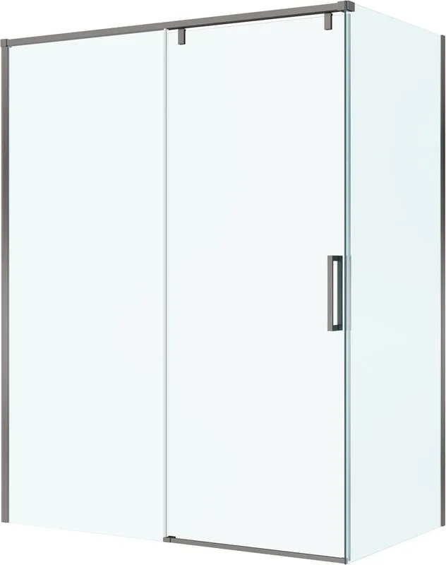 Душевой уголок BelBagno Soft Close-1 AH-1-150/80-C-GM профиль оружейная сталь Sancos — официальный сайт