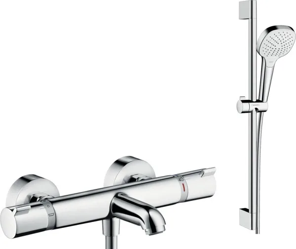 Термостатический смеситель Hansgrohe Ecostat Comfort 13114000, + Душевой гарнитур Hansgrohe Croma Se Sancos — Оригинал