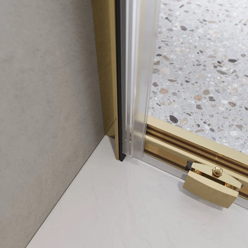 Душевая дверь в нишу BelBagno Luce BF-1-110-C-ORO профиль золото, стекло прозрачное Sancos — официальный сайт