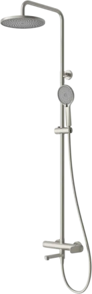 Душевая стойка Cezares Stylus STYLUS-CVD-IN, со смесителем и изливом, сатин Sancos — Оригинал