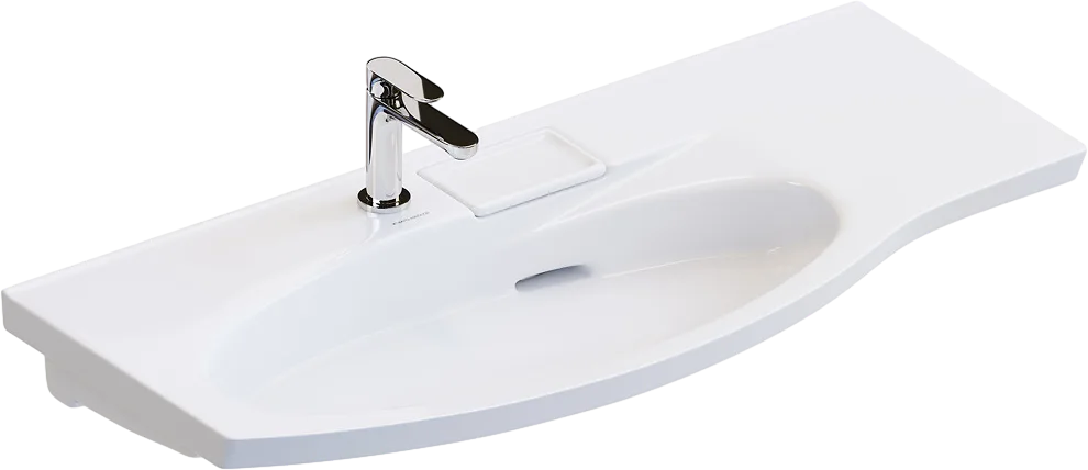 Мебельная раковина KERAMA MARAZZI Riva 100 L, глянцевая белая Sancos — официальный сайт
