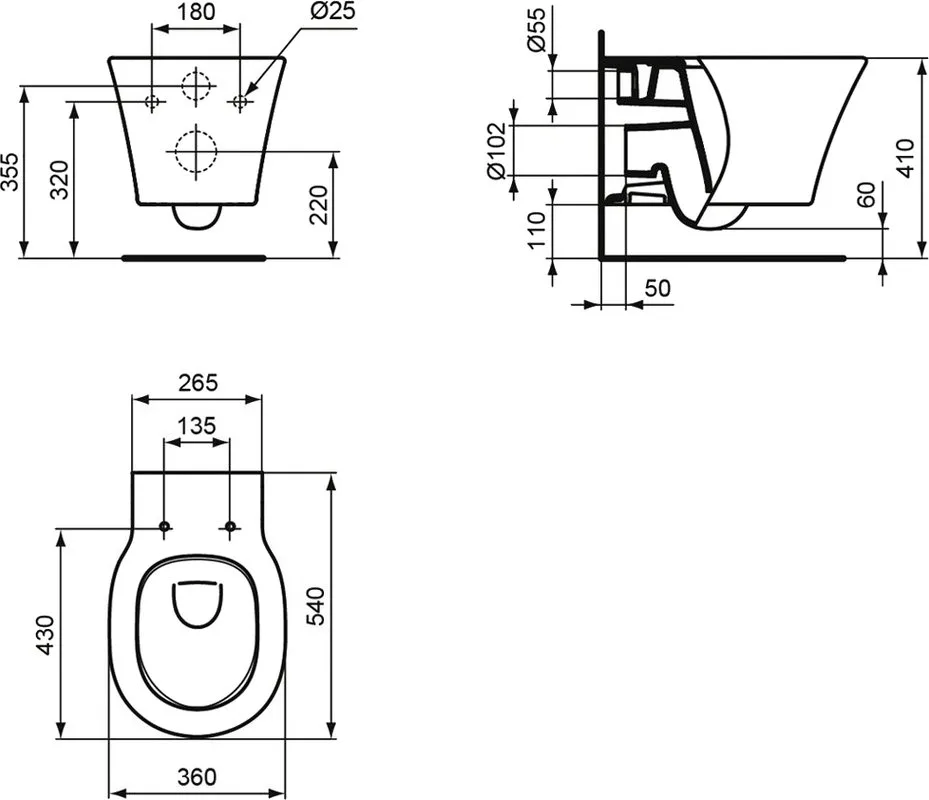 Унитаз подвесной Ideal Standard Connect Air AquaBlade E005401 Sancos — официальный сайт