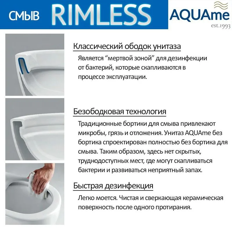 Унитаз безободковый подвесной с сиденьем микролифт, технология смыва Rimless, серый матовый Sancos — официальный сайт