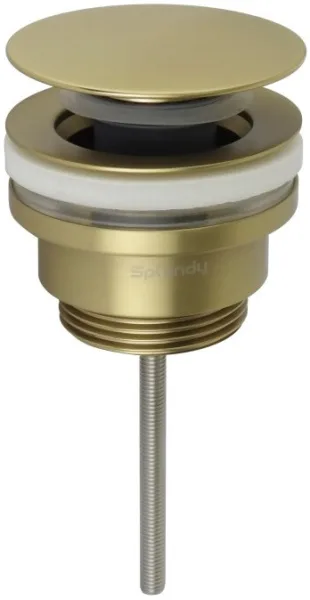 Донный клапан для раковины Splendy AA3071URMGM. незапираемый, брашированное золото Sancos — Оригинал