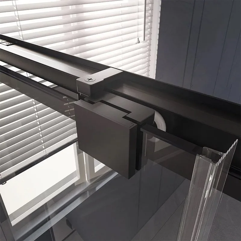 Дверь для душевого уголка Veconi Premium Trento PTD-30B 140 см, профиль черный матовый, стекло прозр Sancos — официальный сайт