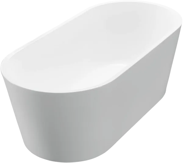 Акриловая ванна BelBagno BB71-1600-W0 160x75 см, отдельностоящая, белая, овальная, на ножках Sancos — Оригинал