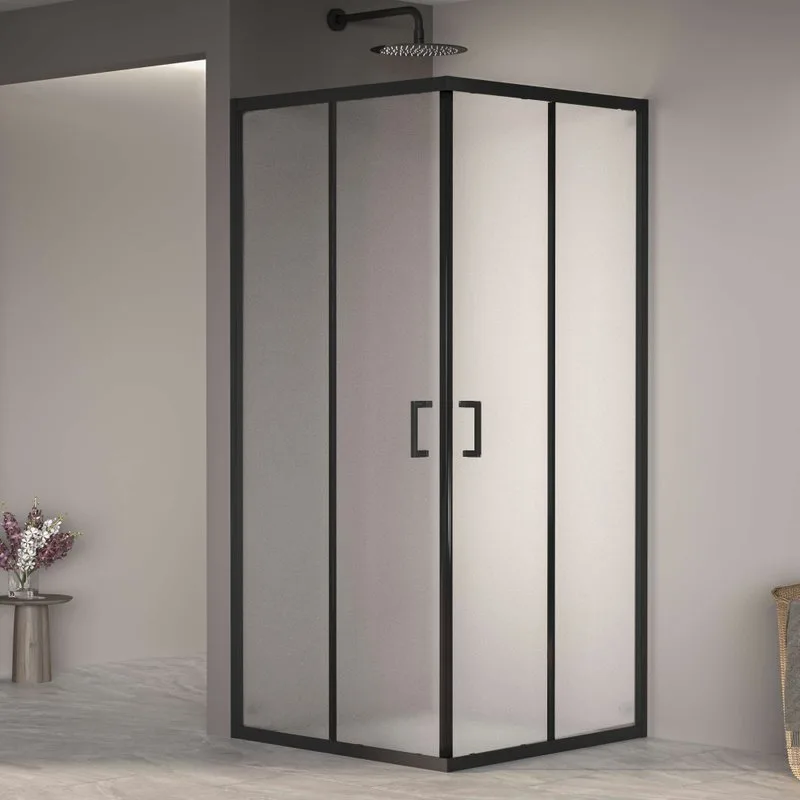 Душевой уголок RGW Passage PA-030B 100x100 см, профиль черный, стекло матовое Sancos — официальный сайт