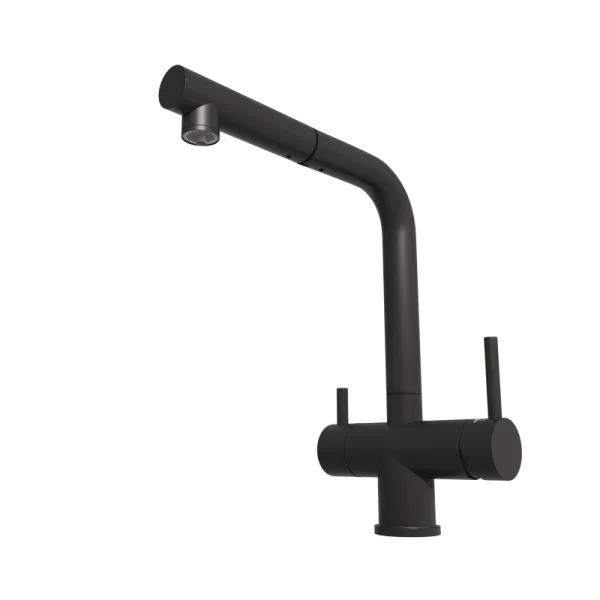 Смеситель для кухни Emar Steel ЕСВ 7017 black Sancos — Оригинал