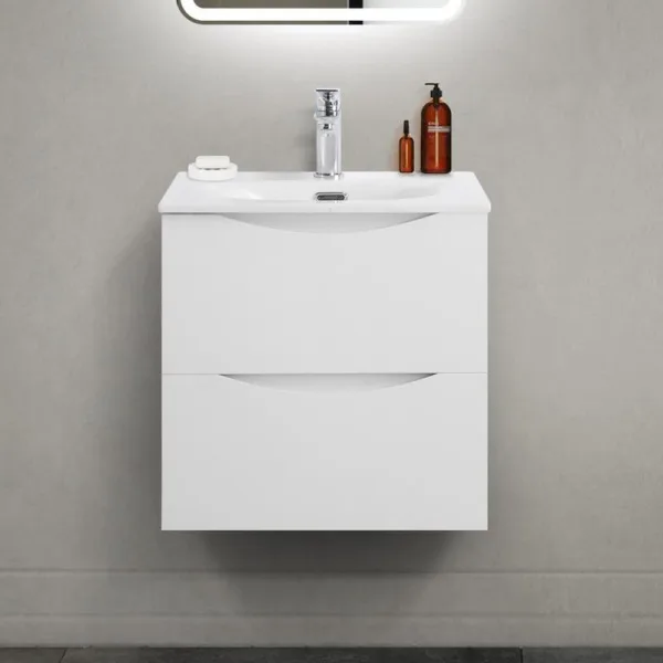 Тумба под раковину без столешницы BelBagno Marino-cer-mini 50 подвесная, bianco opaco Sancos — Оригинал
