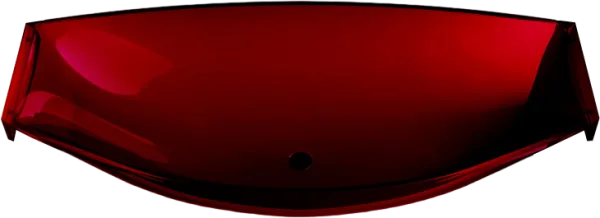 Акриловая ванна Abber Kristall AT9704 Rubin 180x80 см, подвесная, красная, овальная, с донным клапан Sancos — Оригинал