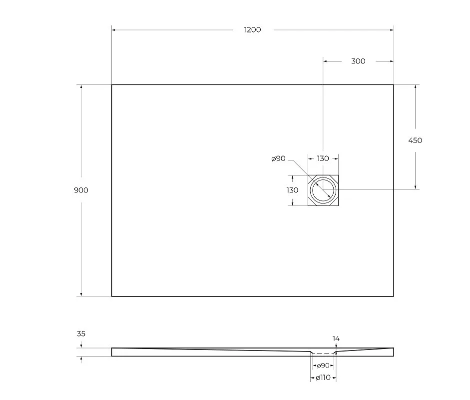 Поддон для душа BelBagno Uno TRAY-MR-UNO-AH-120/90-35-W-NO 120х90, белый, с сифоном Sancos — официальный сайт