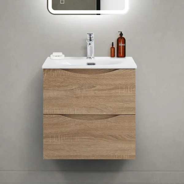 Тумба под раковину без столешницы BelBagno Marino-cer-mini 50 подвесная, rovere bianco Sancos — Оригинал