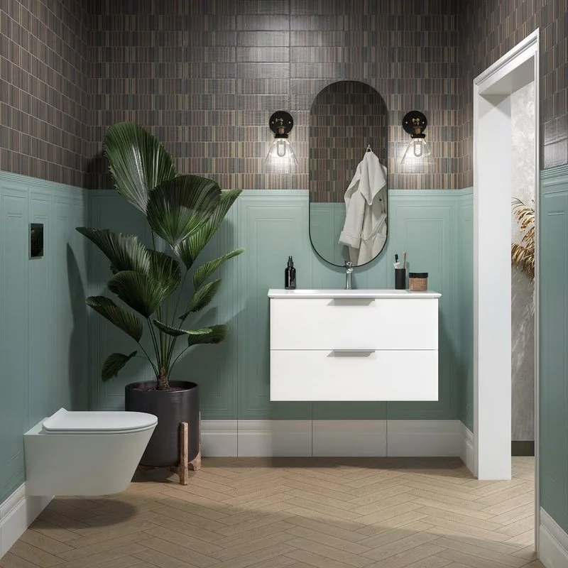 Тумба под раковину без столешницы KERAMA MARAZZI Piano 85 подвесная, белая глянцевая Sancos — официальный сайт