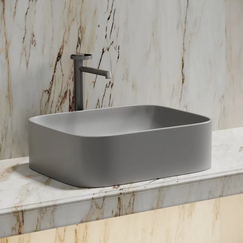 Накладная раковина Ceramicanova Element CN6052MSG серая матовая Sancos — официальный сайт