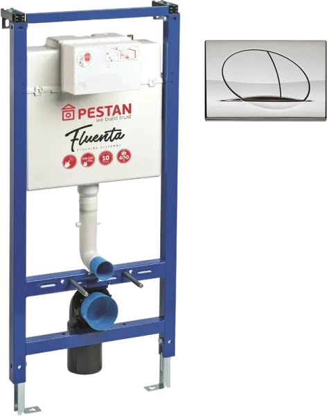 Система инсталляции для унитазов Pestan Fluenta 40006356 + Кнопка смыва Pestan Fluenta Play 40006358 Sancos — Оригинал