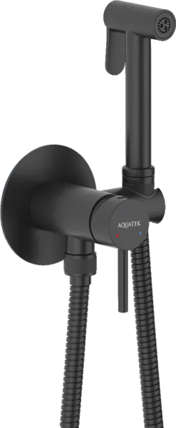 Гигиенический душ AQUATEK Европа AQ1021MB со смесителем, С ВНУТРЕННЕЙ ЧАСТЬЮ, матовый черный Sancos — Оригинал