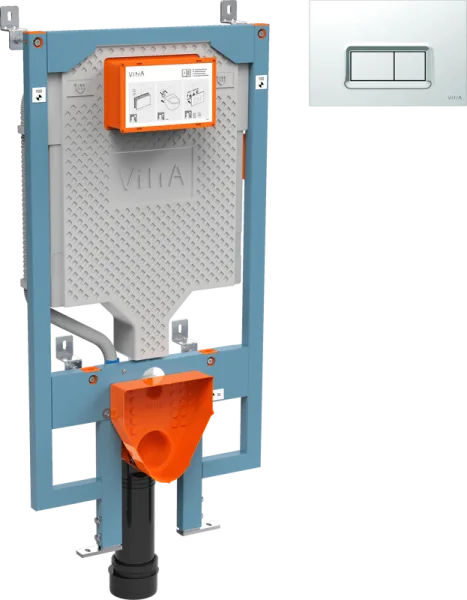 Система инсталляции для унитазов VitrA Vpro 765-5800-01, + Кнопка смыва VitrA 740-0680 хром Sancos — Оригинал
