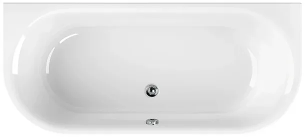 Акриловая ванна Cezares Metauro wall 180-80-40-W37 без опоры 180x80 см, пристенная, белая, овальная Sancos — официальный сайт