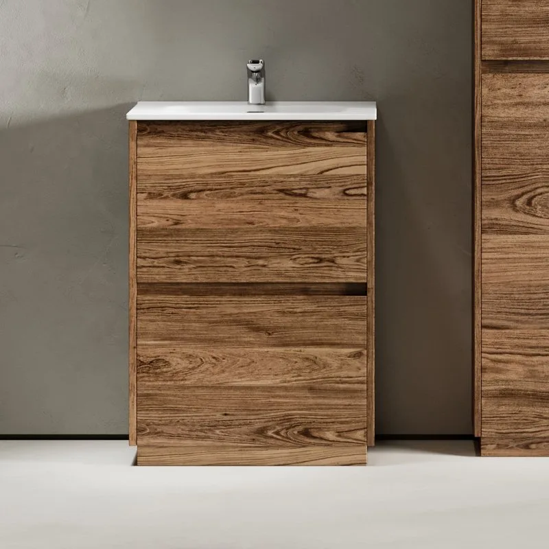 Тумба с раковиной Sancos Libra Floor 60 дуб чарльстон, белая раковина CN7001 Sancos — официальный сайт